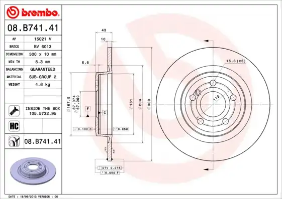 BREMBO 08.B741.41