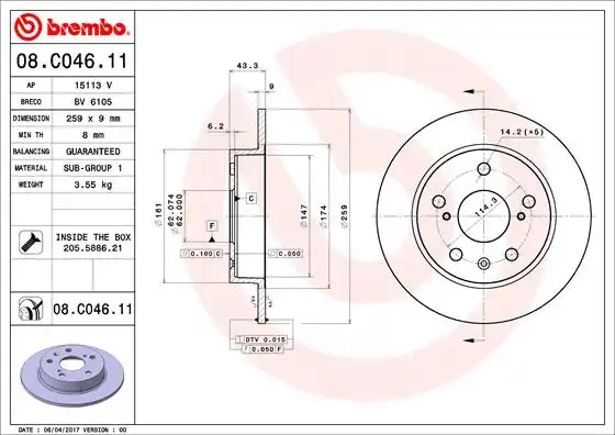 BREMBO 08.C046.11