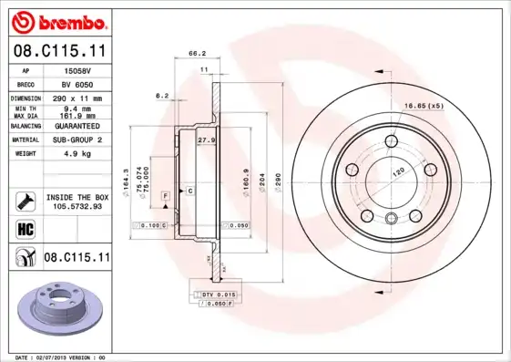 BREMBO 08.C115.11