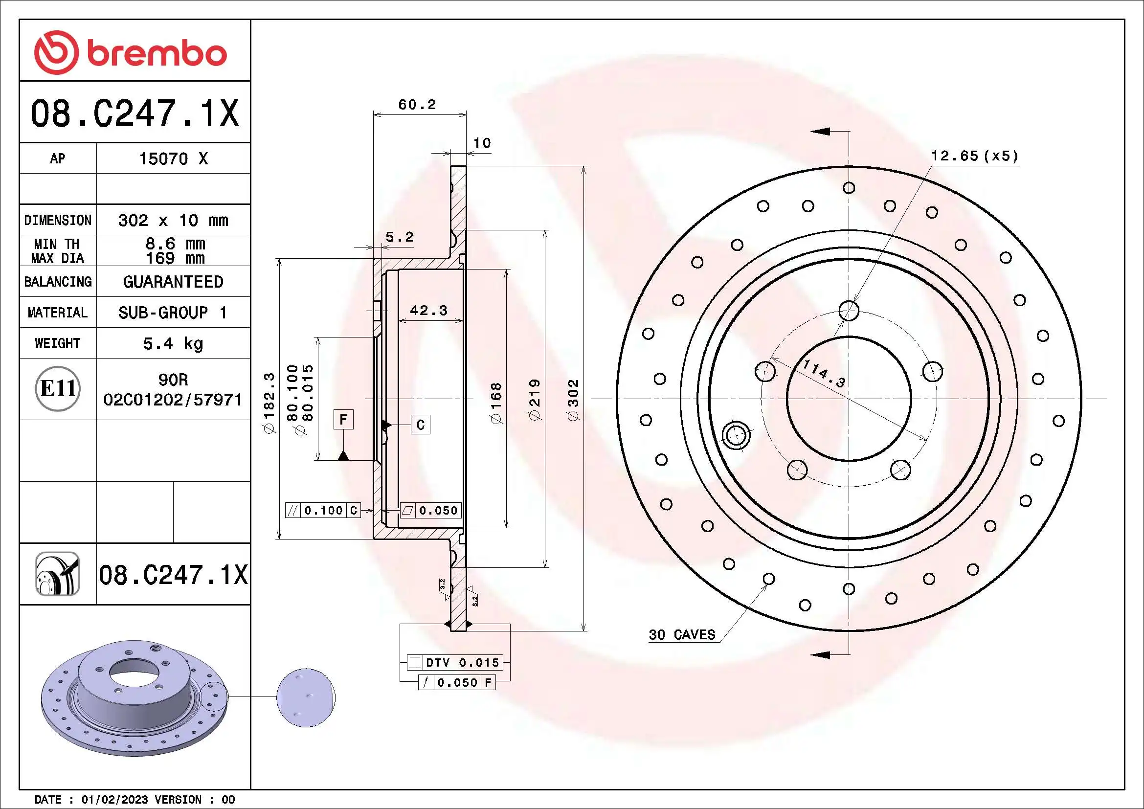 BREMBO 08.C247.1X