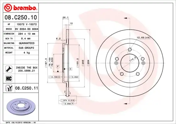 BREMBO 08.C250.11