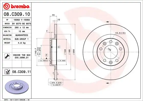 BREMBO 08.C309.11