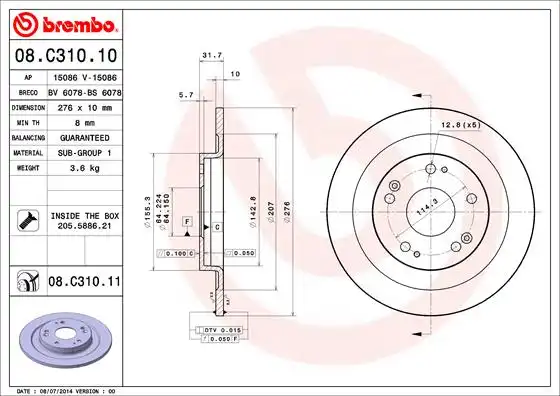BREMBO 08.C310.11