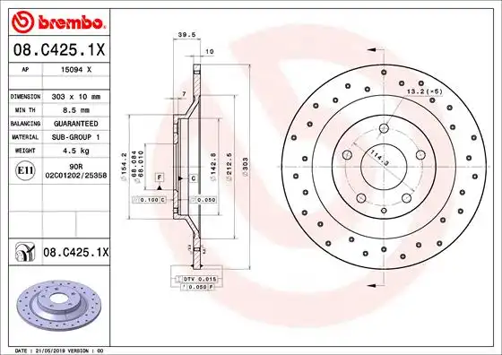 BREMBO 08.C425.1X