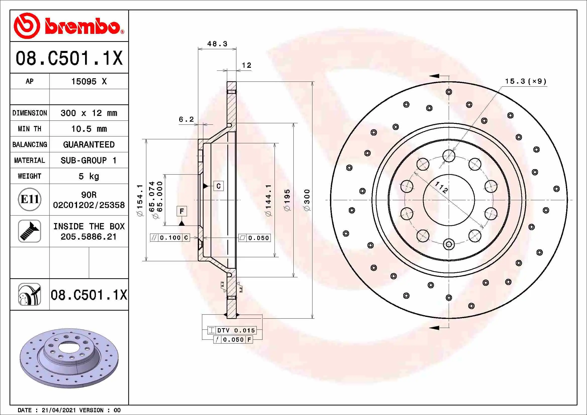 BREMBO 08.C501.1X