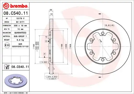 BREMBO 08.C540.11