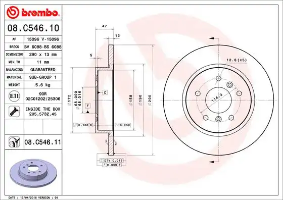 BREMBO 08.C546.11