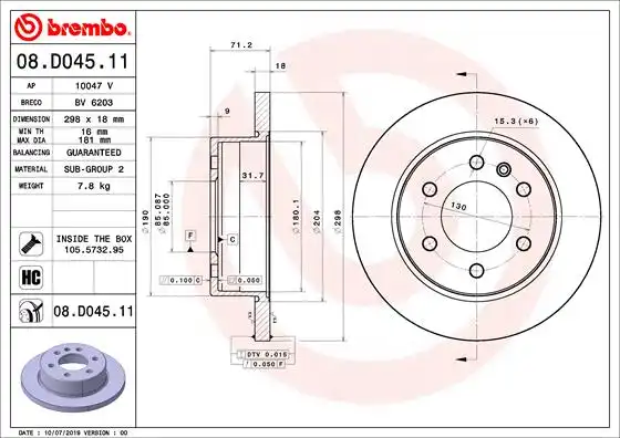 BREMBO 08.D045.11