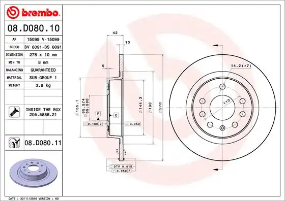 BREMBO 08.D080.11