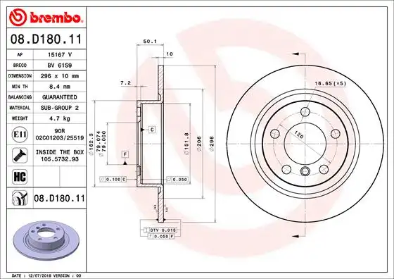 BREMBO 08.D180.11