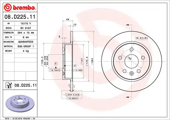 BREMBO 08.D225.11