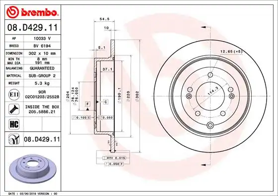 BREMBO 08.D429.11