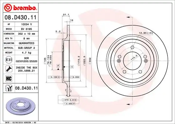 BREMBO 08.D430.11