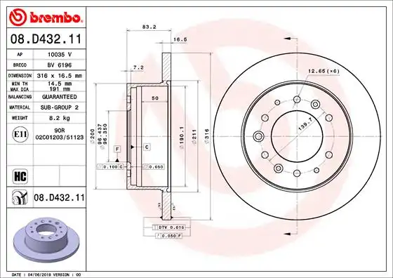 BREMBO 08.D432.11