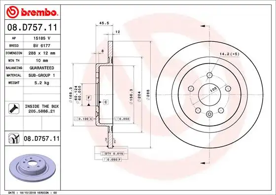 BREMBO 08.D757.11