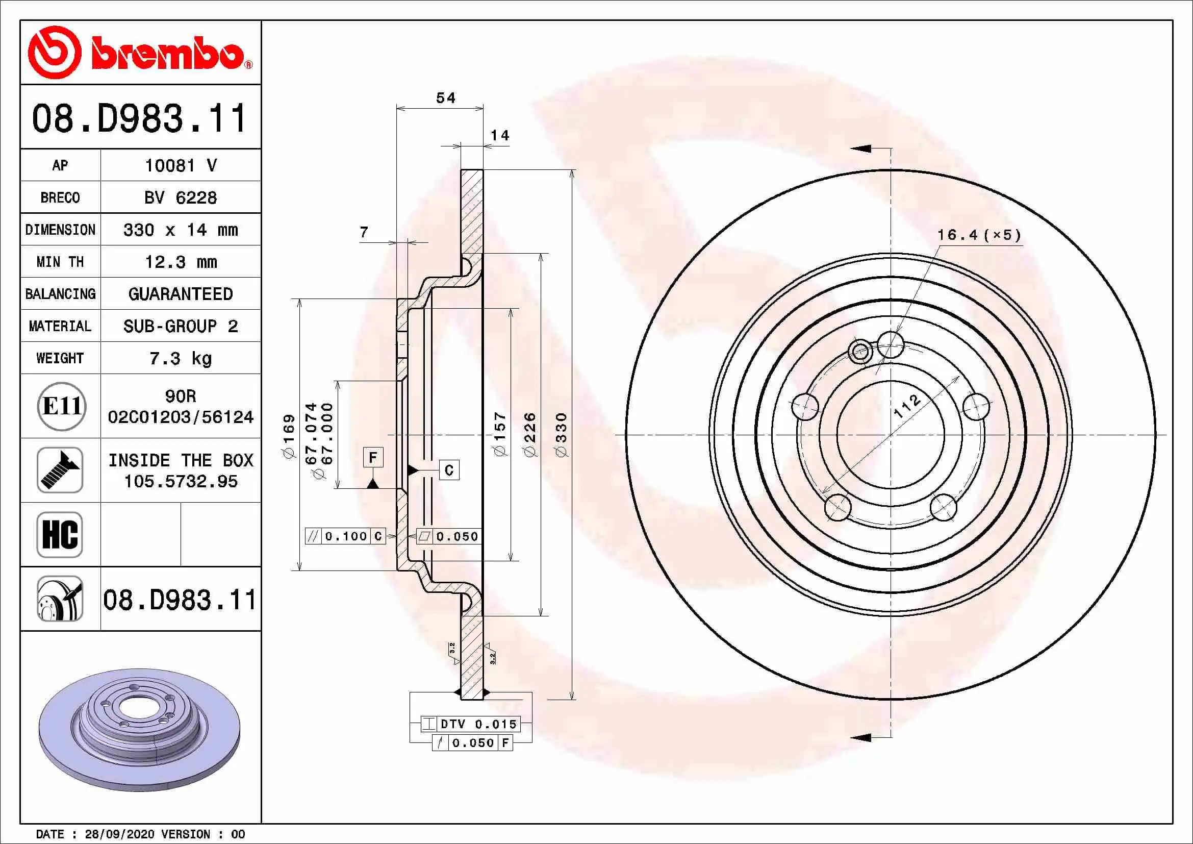 BREMBO 08.D983.11