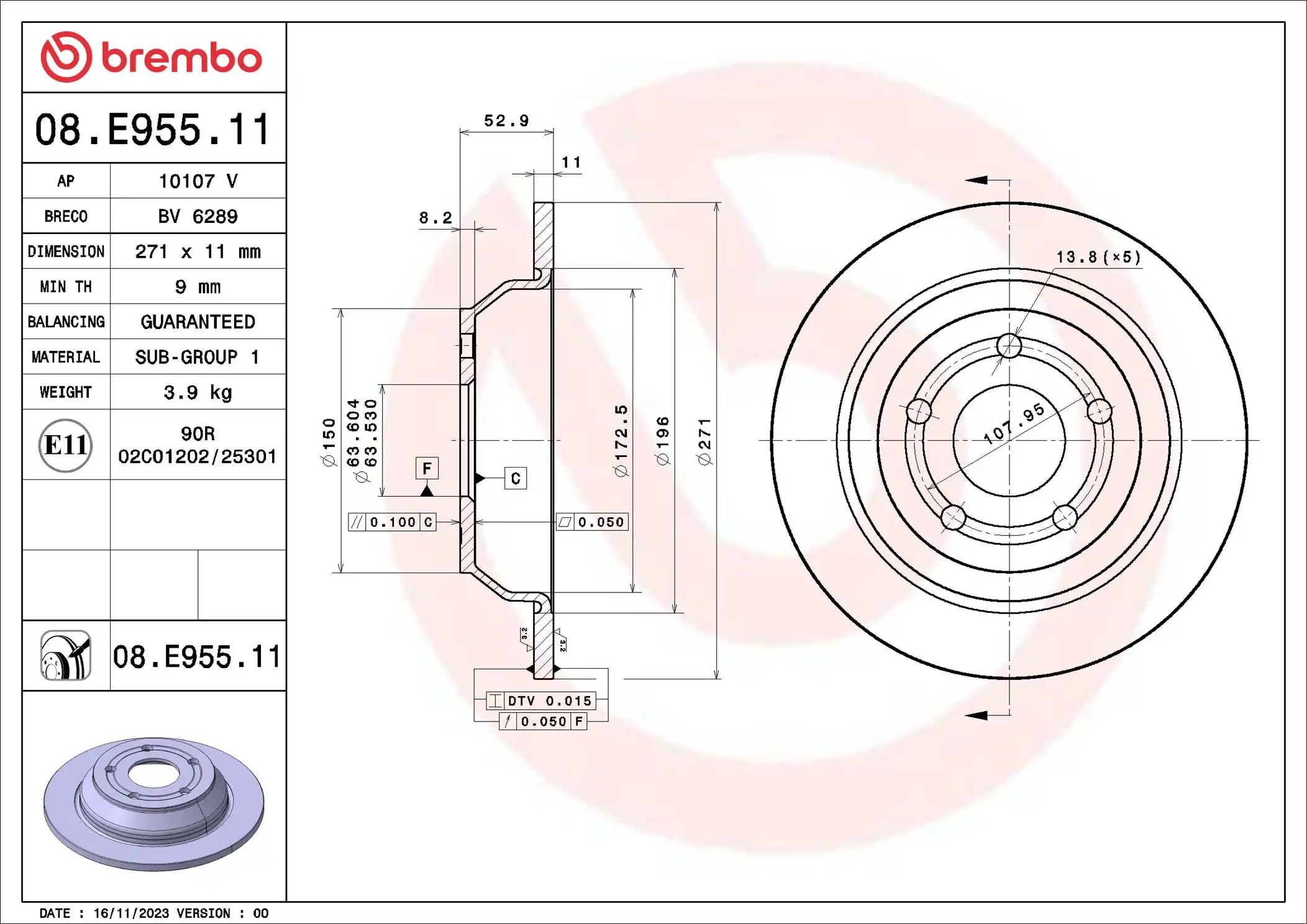 BREMBO 08.E955.11