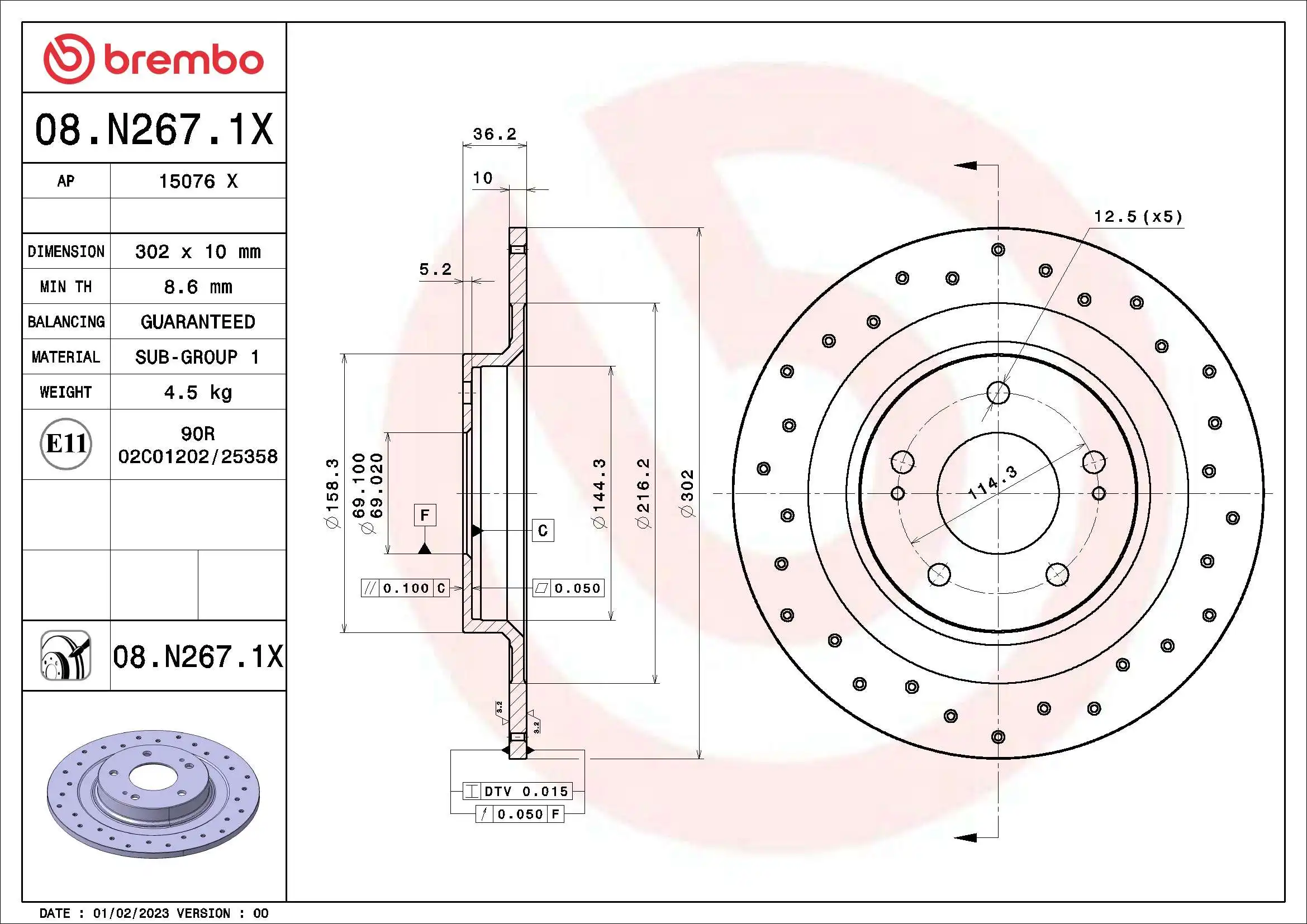 BREMBO 08.N267.1X