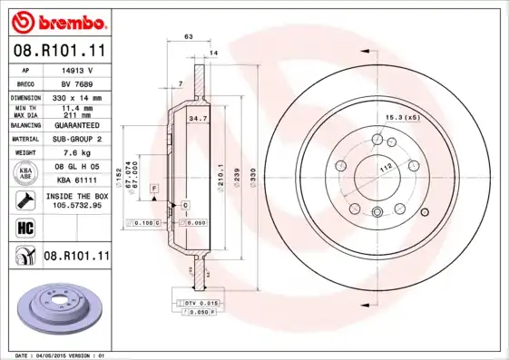 BREMBO 08.R101.11