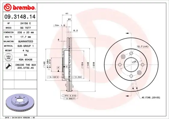 BREMBO 09.3148.14