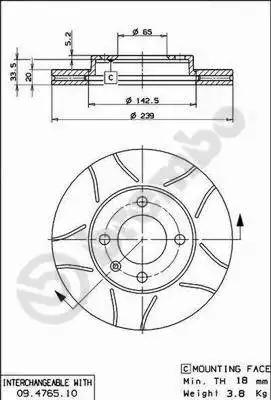BREMBO 09.4765.75