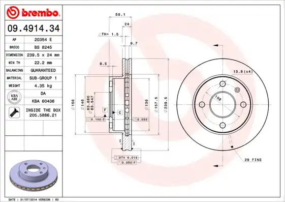 BREMBO 09.4914.34