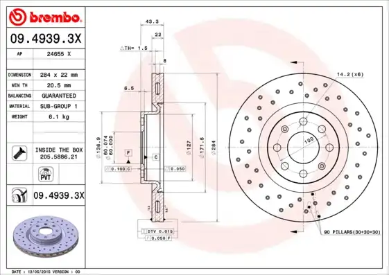 BREMBO 09.4939.3X