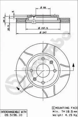 BREMBO 09.5196.75