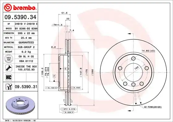 BREMBO 09.5390.31