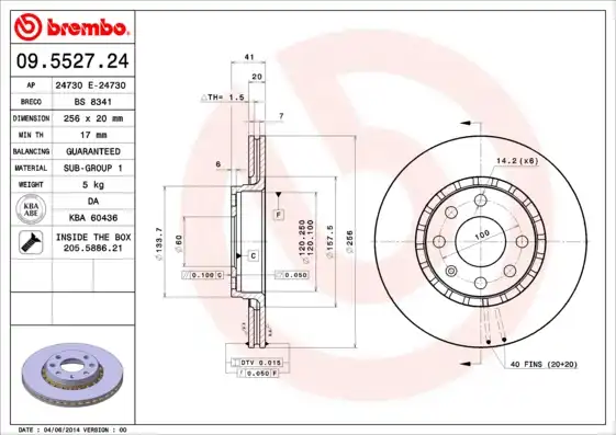 BREMBO 09.5527.24