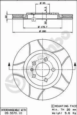 BREMBO 09.5570.75