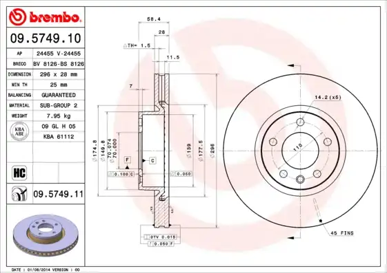 BREMBO 09.5749.11
