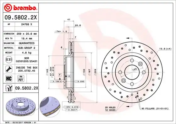 BREMBO 09.5802.2X