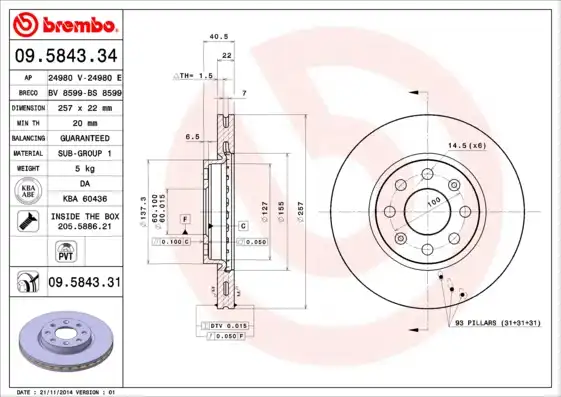 BREMBO 09.5843.31