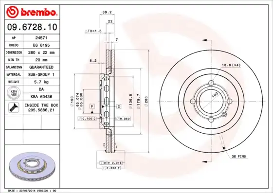 BREMBO 09.6728.10