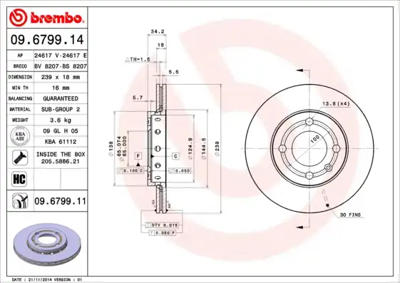 BREMBO 09.6799.11