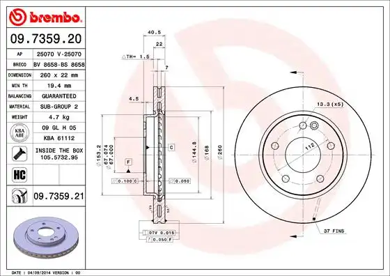BREMBO 09.7359.21