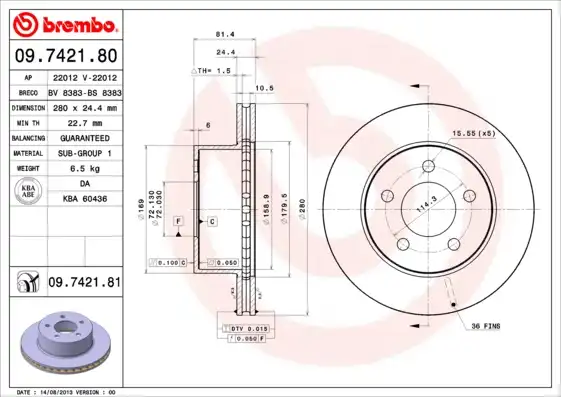 BREMBO 09.7421.81