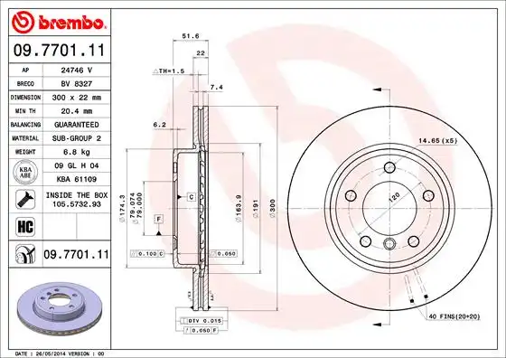 BREMBO 09.7701.11