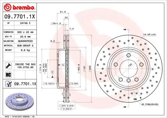 BREMBO 09.7701.1X