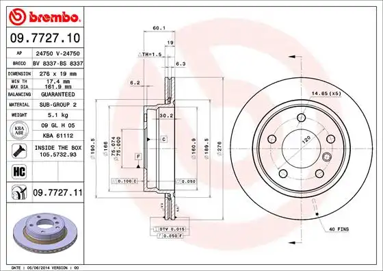 BREMBO 09.7727.11