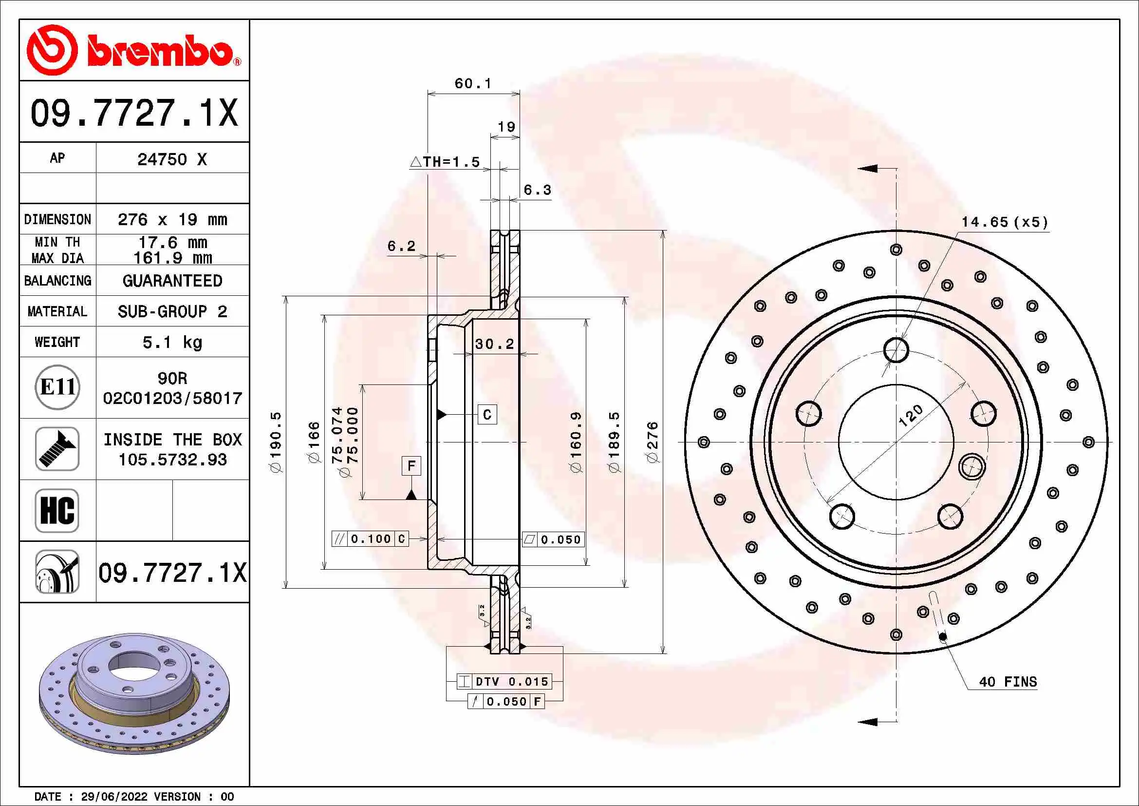 BREMBO 09.7727.1X