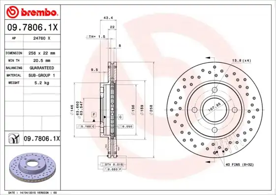 BREMBO 09.7806.1X