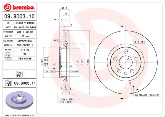 BREMBO 09.8003.11