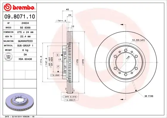BREMBO 09.8071.11