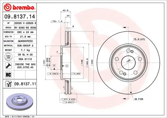 BREMBO 09.8137.11
