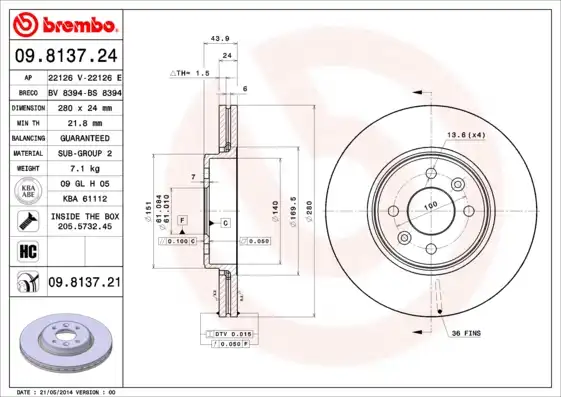 BREMBO 09.8137.21