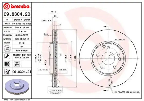 BREMBO 09.8304.21