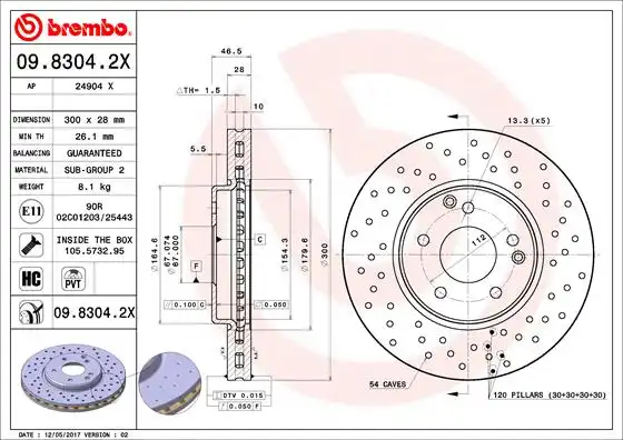 BREMBO 09.8304.2X