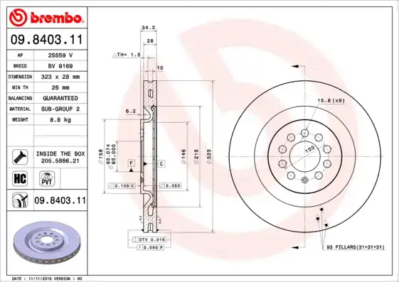BREMBO 09.8403.11